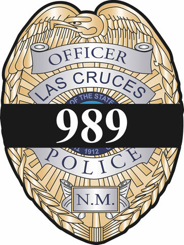 LCPD #989 Jonah Hernandez Badge Decal