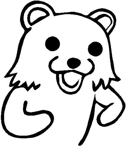 PedoBear Halfbody Vinyl Sticker