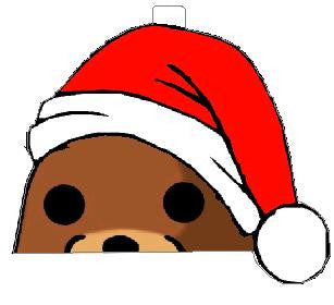 Pedobear watching ornament with hat