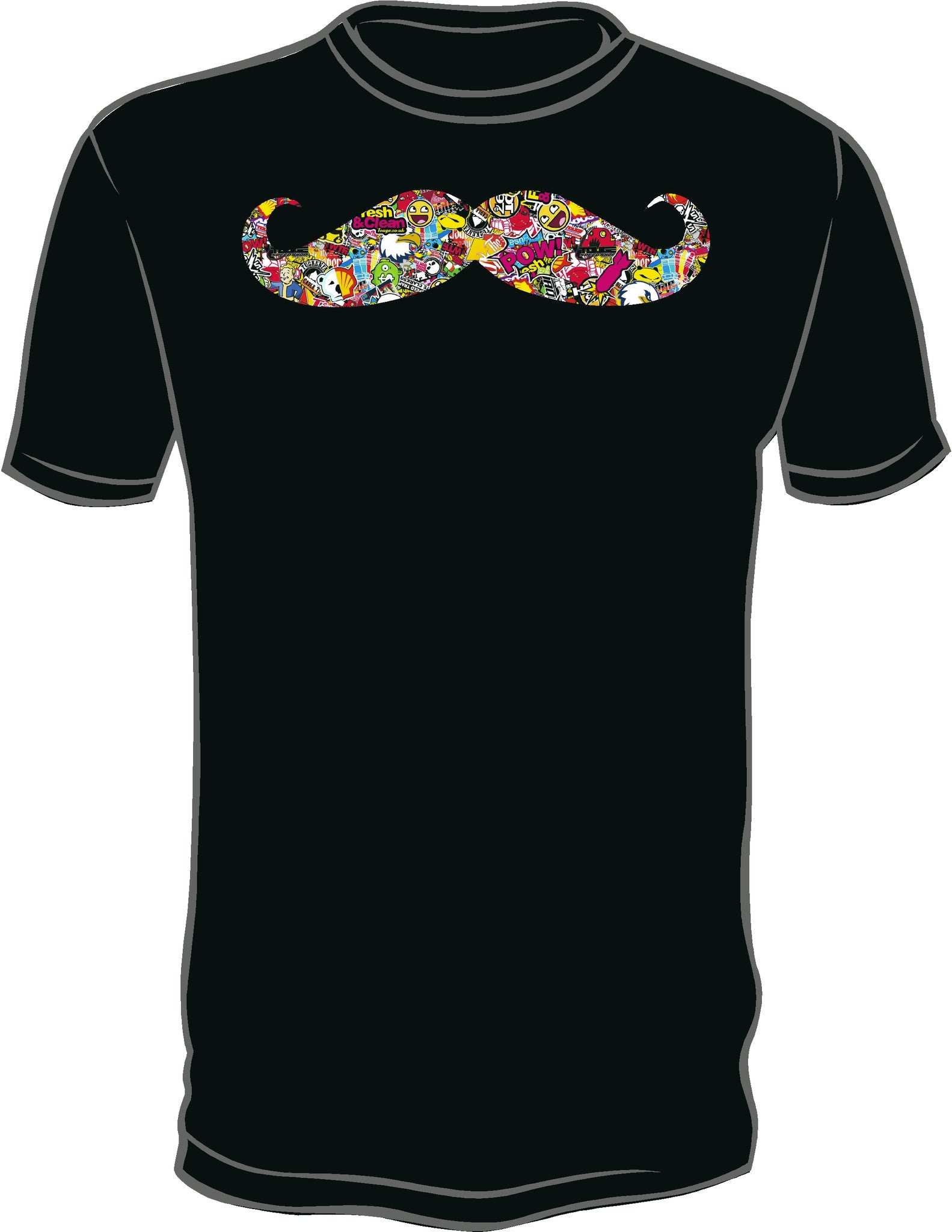 StickerBomb Mustache Shirt