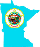 minnesota state flag decal